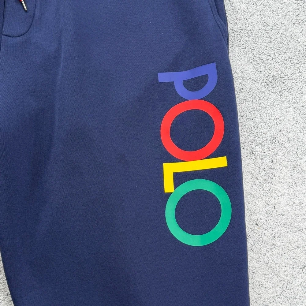 Polo Ralph Lauren Sweatpants Mens 4XB Big Navy Blue Double Knit Logo Jogger Pant